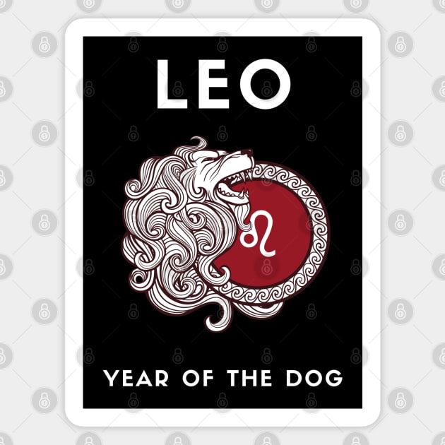 LEO / Year of the DOG Magnet by KadyMageInk